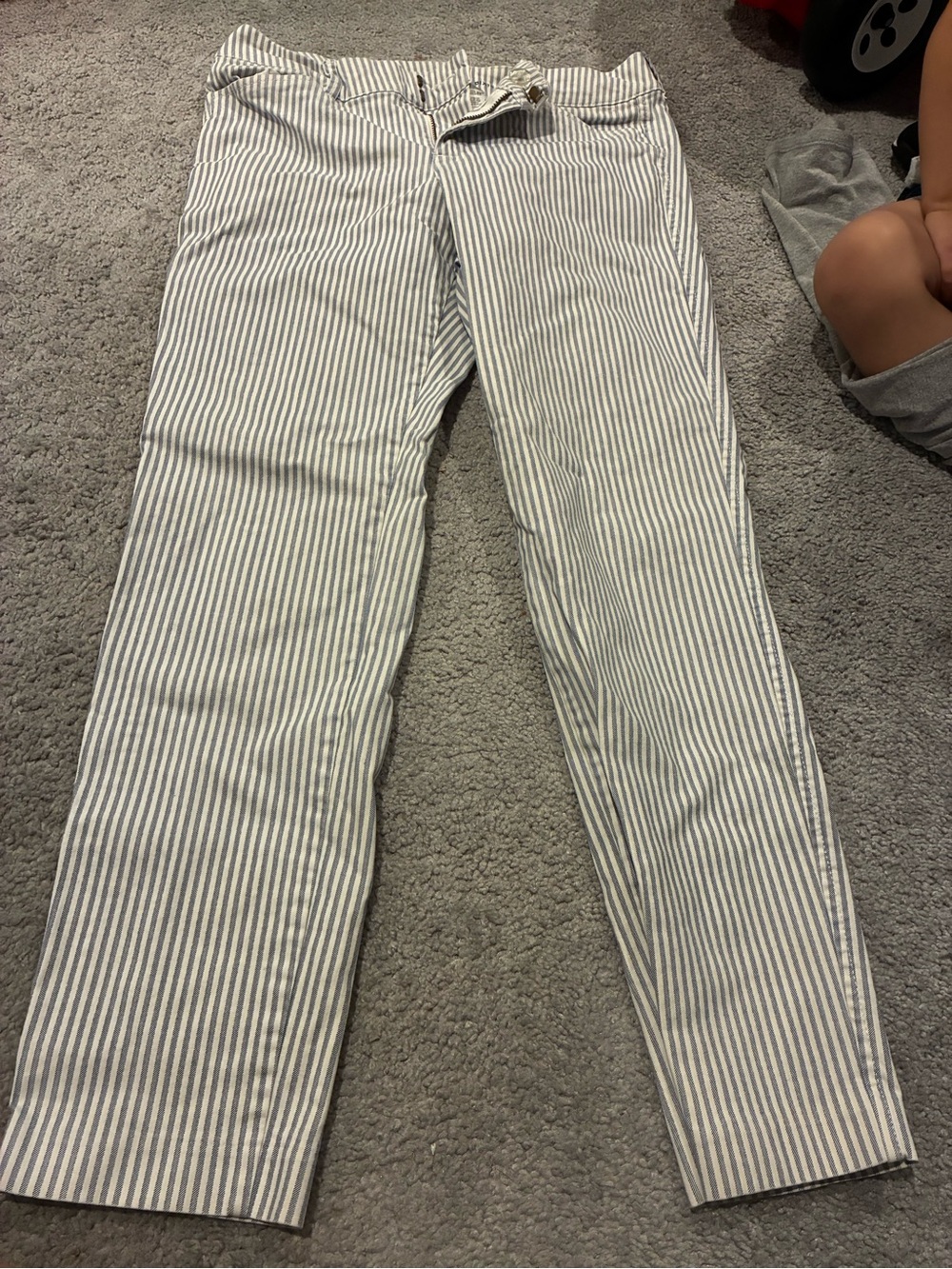 Old Navy Striped Waistband Pixie Jeans